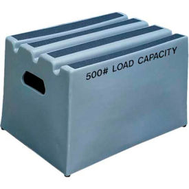 1 Step Plastic Step Stand - Gray 19-1/2"W x 14"D x 12"H - ST-1 GY