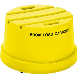 Plastic Step Stand Round - Yellow 21"Dia x 12"H