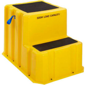2 Step Plastic Step Stand Extra Large - Yellow 25-1/2"W x 33"D x 24"H