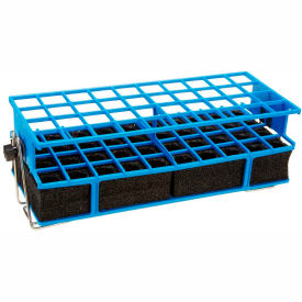 Full-Size Test Tube Rack Clamp, For 21-25mm Tubes, 4 x 10 Array, Blue
