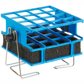 Half-Size Test Tube Rack Clamp, For 21-25mm Tubes, 4 x 4 Array, Blue