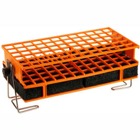 Full-Size Test Tube Rack Clamp, For 14-16mm Tubes, 6 x 12 Array, Orange