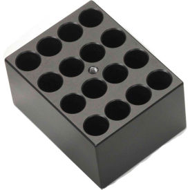 Block For Digital Drybath, Holds (16) 16mm Dia. Tubes