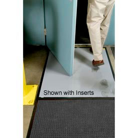 Clean Stride Mat Rubber Frame w/Carpet 36.5" x 92.5" Charcoal