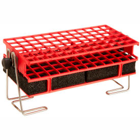 Full-Size Test Tube Rack Clamp, For 10-13mm Tubes, 6 x 12 Array, Red
