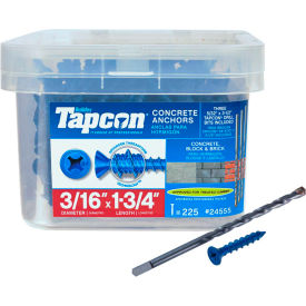 3/16" x 1-3/4" Phil Flat Tapcon Masonry Screws - Package of 100