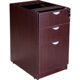 Deluxe Pedestal File, Box/Box/File, 16"W x 22"D, Mocha