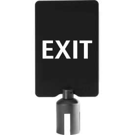 Queue Acrylic Sign, Double Sided, 7"Wx11"H, Black/White