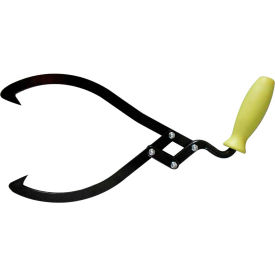 Steel Log Tongs - 16" Hook Opening - Ergonomic Design