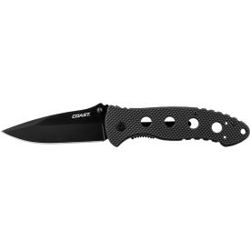 3-1/2" 7CR17 Stainless Steel Blade Double Lock Folding Knife W/ Nylon Handle.