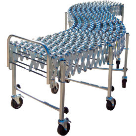 24"W Steel Skate Wheel Conveyor, Portable & Expandable, 6'8" to 23'2"L