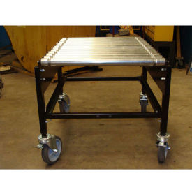 Rigid Impact Conveyor Cart - 30" Width - 36"L Steel Rollers 200 Lb/ft