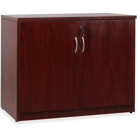 Essentials Laminate Storage Cabinet, 22"D x 35-1/2"W x 29-1/2"H, Mahogany