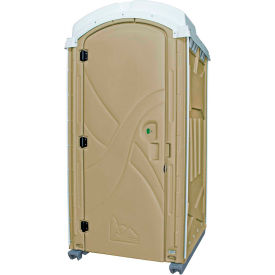 Portable Restroom, Tan 47"L x 43"W x 92"H