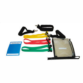 Adjustable Exercise Band, 3 Band Set -Yellow, Red, Green
