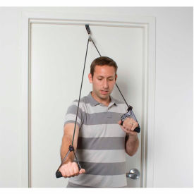 Shoulder Pulley Exerciser with Tubing and Handles, Black, X-Heavy, 1 Set