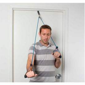 Shoulder Pulley Exerciser with Tubing and Handles, Blue, Heavy, 1 Set
