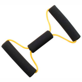 CanDo BowTie Tubing Exerciser, Yellow, 14"