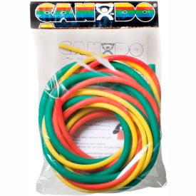 Low Powder Exercise Tubing PEP Pack, 6' Tubing, Easy -Yellow, Red, Green)