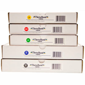 Latex Exercise Tubing, 25' Roll/Box, 5 Color Set