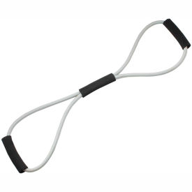 CanDo BowTie Tubing Exerciser, Silver, 30"