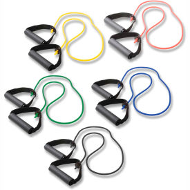 Exercise Tubing with Handles, 48", 5 Color Set