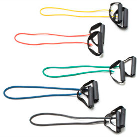 Exercise Tubing with Handles, 36", 5 Color Set
