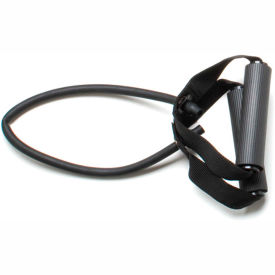 CanDo Exercise Tubing with Handles, Black, 18"