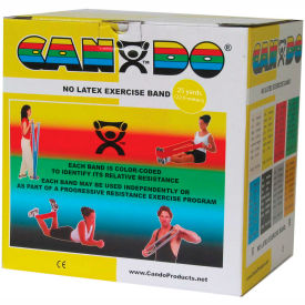 Latex-Free Exercise Band, Yellow, 25 Yard Roll, 1 Roll/Box