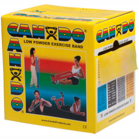 Low Powder Exercise Band, Yellow, 50 Yard Roll, 1 Roll/Box