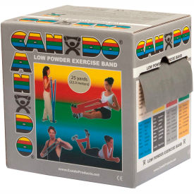 Low Powder Exercise Band, Silver, 25 Yard Roll, 1 Roll/Box