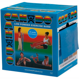 Low Powder Exercise Band, Blue, 25 Yard Roll, 1 Roll/Box