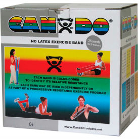 Latex-Free Exercise Band, Silver, 25 Yard Roll, 1 Roll/Box