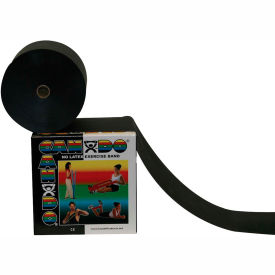 Latex-Free Exercise Band, Black, 50 Yard Roll, 1 Roll/Box