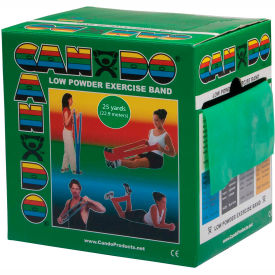 Low Powder Exercise Band, Green, 25 Yard Roll, 1 Roll/Box