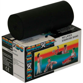 Latex-Free Exercise Band, Black, 6 Yard Roll, 1 Roll/Box