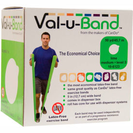 Latex Free Exercise Band, Lime - Level 3, 50 Yard Roll/Box
