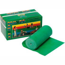 Low Powder Exercise Band, Green, 6 Yard Roll, 1 Roll/Box