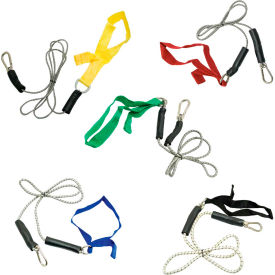Bungee Exercise Cord with Attachments, 4' Cord, 5 Color Set