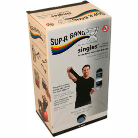Latex Free Exercise Band, 5' Strips, Black, 30 Strips/Box