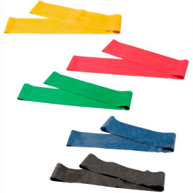 Exercise Band Loop, 30" Long, 5 Color Set, 10 Sets