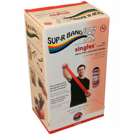 Latex Free Exercise Band, 5' Strips, Red, 30 Strips/Box