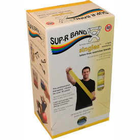 Latex Free Exercise Band, 5' Strips, Yellow, 30 Strips/Box