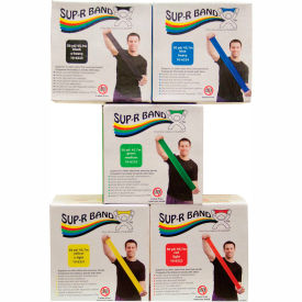 Latex Free Exercise Band, 50 Yard Roll, 5 Color Set