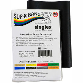 Latex Free Exercise Band, 5' Strip, Black, 1/PK