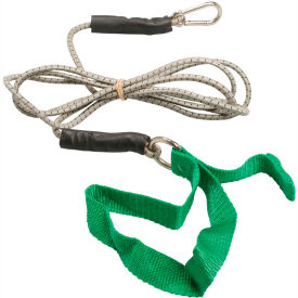 Bungee Exercise Cord with Attachments, 7' Cord, Green