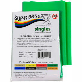 Latex Free Exercise Band, 5' Strip, Green, 1/PK