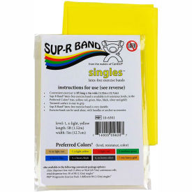 Latex Free Exercise Band, 5' Strip, Yellow, 1/PK
