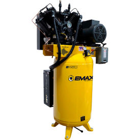 7.5 HP, Two-Stage Compressor, 80 Gallon, Vertical, 175 PSI, 29 CFM, 1-Phase 208-230V