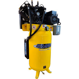 10 HP, Two-Stage Compressor, 80 Gallon, Vertical, 175 PSI, 38 CFM, 1-Phase 208-230V